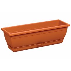 Caisse pour plantes "Venere a. soucoupe "  imprun. Mesure extérieure cm: 80X20, Hauteur cm: 17