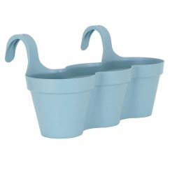 BALKONTOPF TRIPLE CAPRI 54CM SAFARIGRÜN Aussenmass Ø cm: 20 x 54 Höhe cm: 17.5