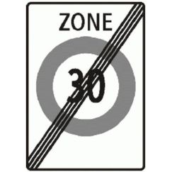 2.59.2A Fin de la zone à vitesse limitée Grandeur cm: 50/70, Exécution: Scotchlite HIP