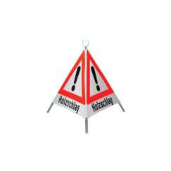 Signal pliable  "Coupe de bois" Triopan Texte: deutsch, Grandeur cm: 70/70/70
