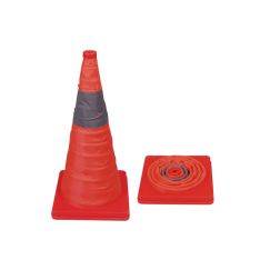 Borne de signalisation pliable avec lumière Hauteur cm: 48, Pied cm: 25 x 25