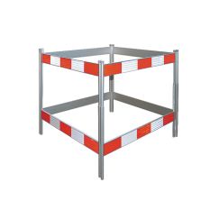 Barrage de fouilles en alu, pellicule 3M, HIP, R2 Hauteur cm: 104, largeur cm: 104